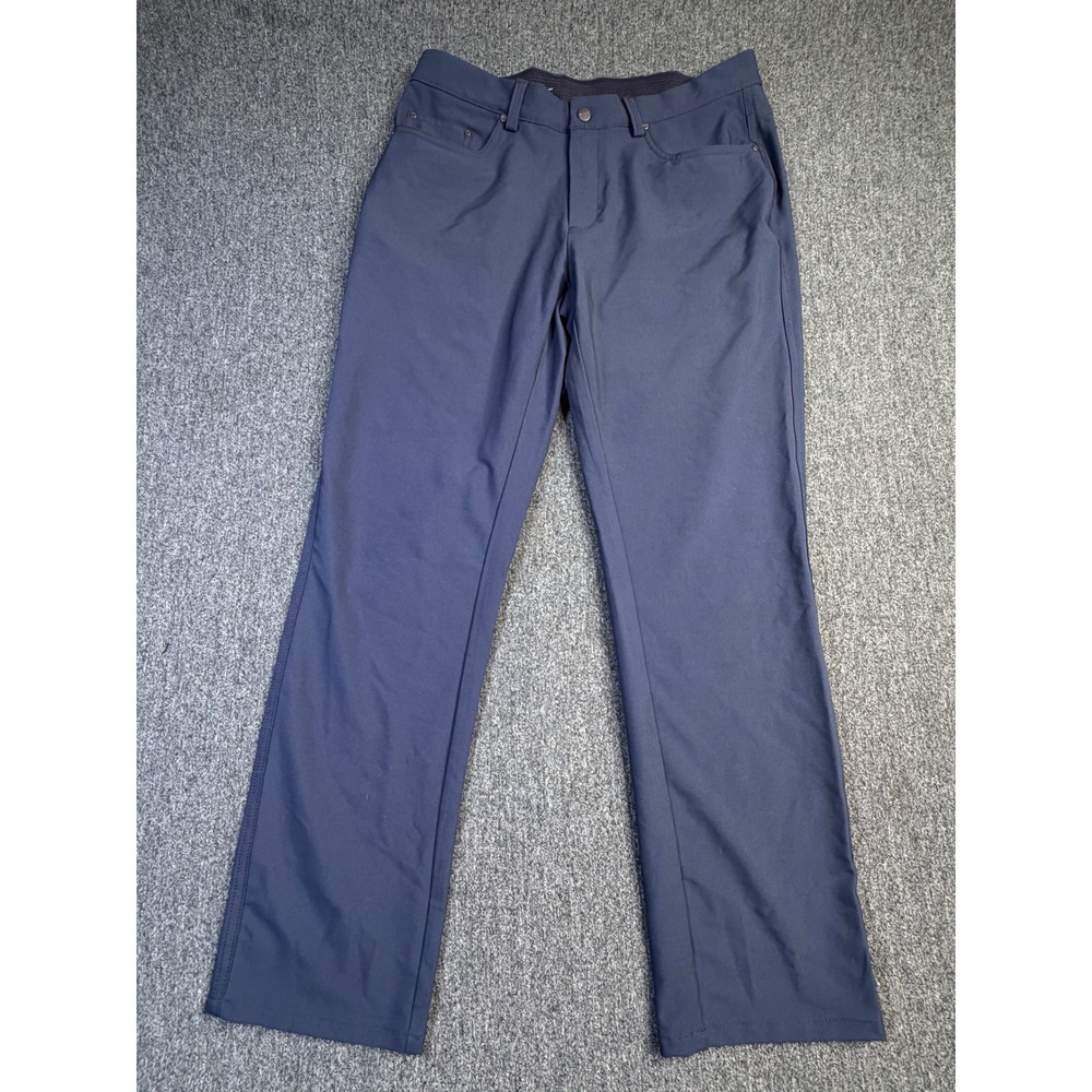 Greg Norman Mens Golf Pants 32x29 Navy Blue Performance Stretch TL112420 NEW